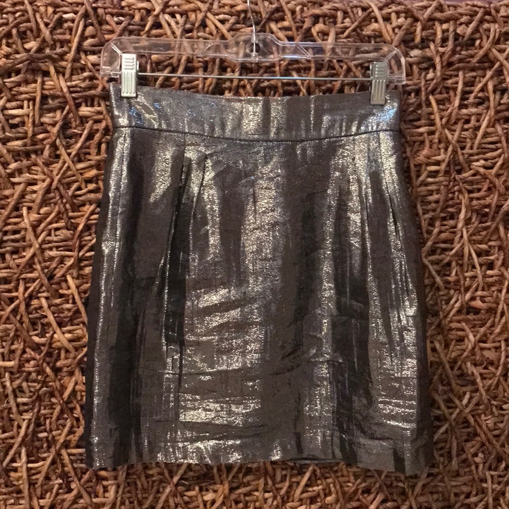 Naven metallic high wasted mini skirt